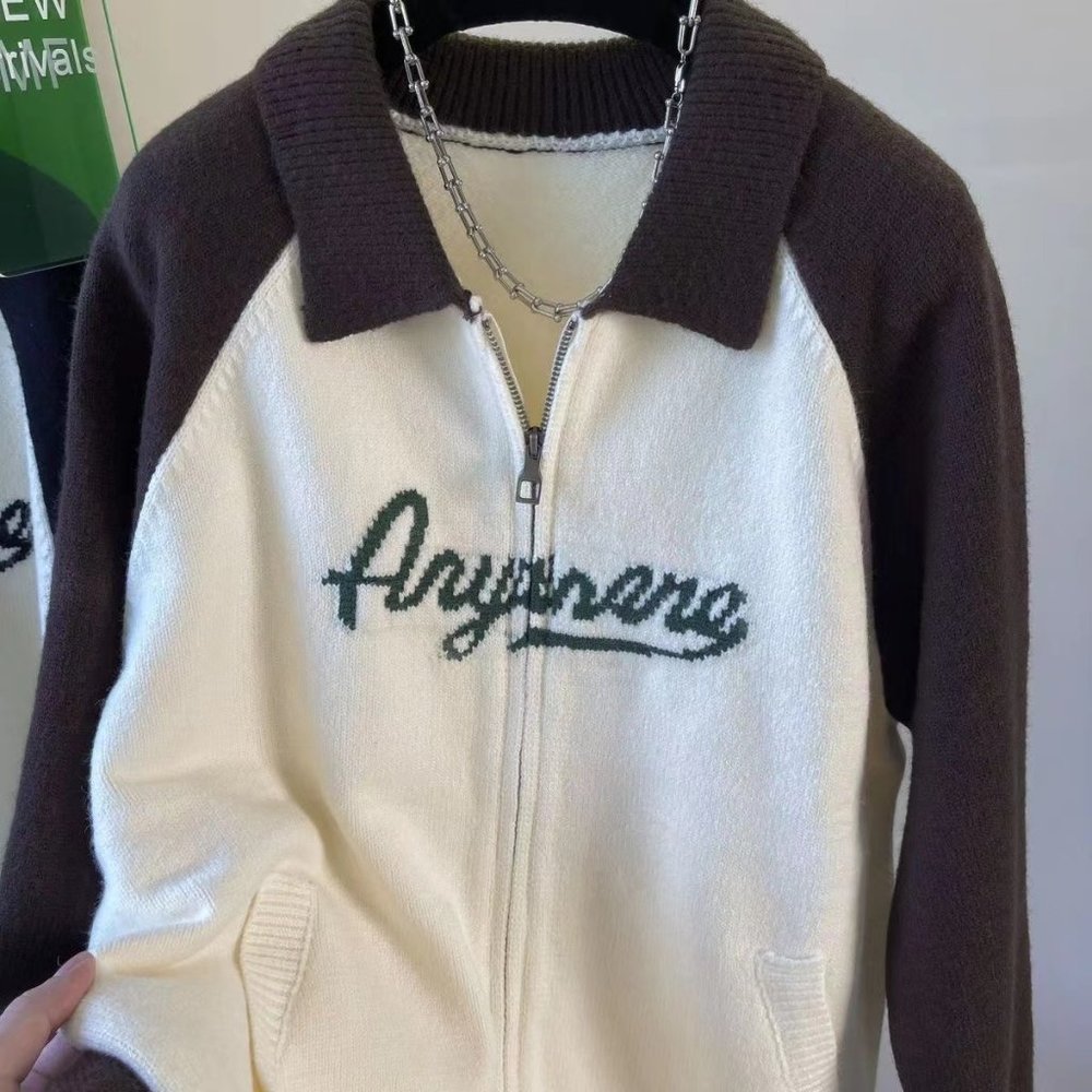 Women's fall/winter vintage lapel loose knit coat